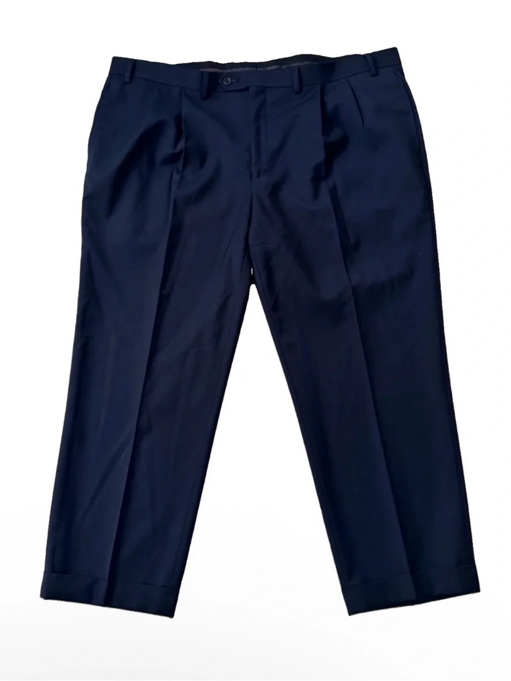 Lauren Ralph Lauren Dress Pants 42x32 Fits 42x27 Navy Blue High Performance Wool